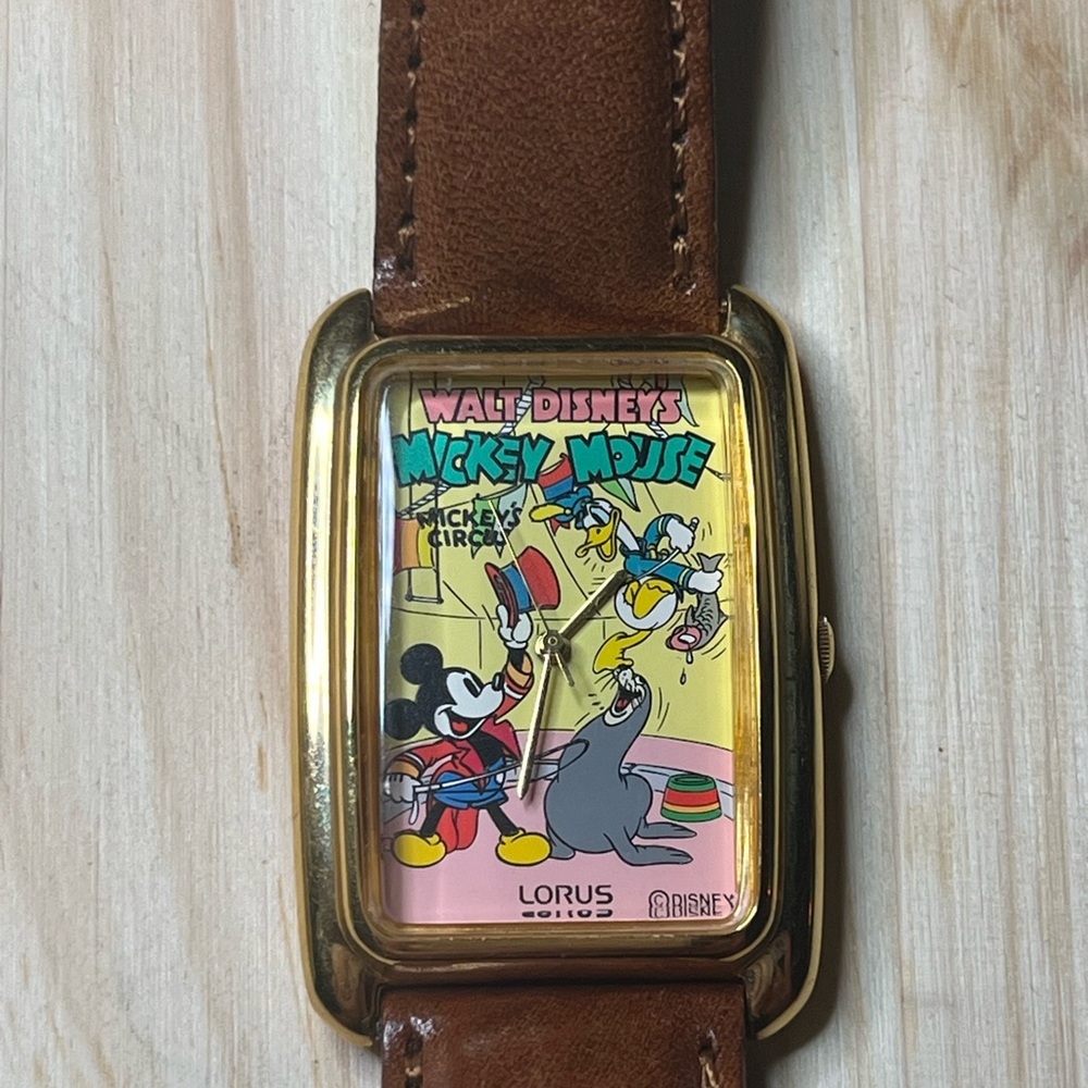 Lorus Disney Mickey Mouse Brown and Gold Watch